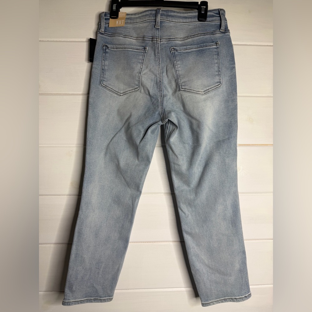 NWT Kut from the Kloth Catherine High Rise Crop Straight Jeans size 10 - Picture 4 of 7